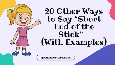 20 Other Ways to Say “Short End of the Stick” (With Examples)