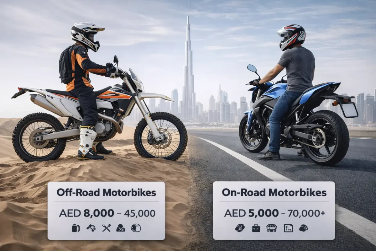 Buying on-road motorbikes vs buying off-road motorbikes in the UAE