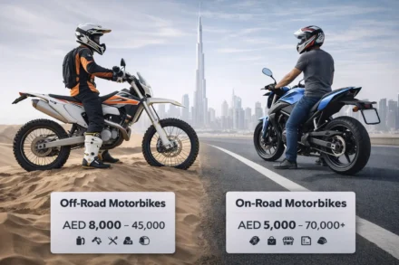 Buying on-road motorbikes vs buying off-road motorbikes in the UAE