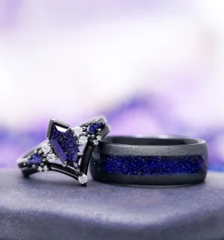 Blue Sandstone Jewelry Inspired by the Night Sky