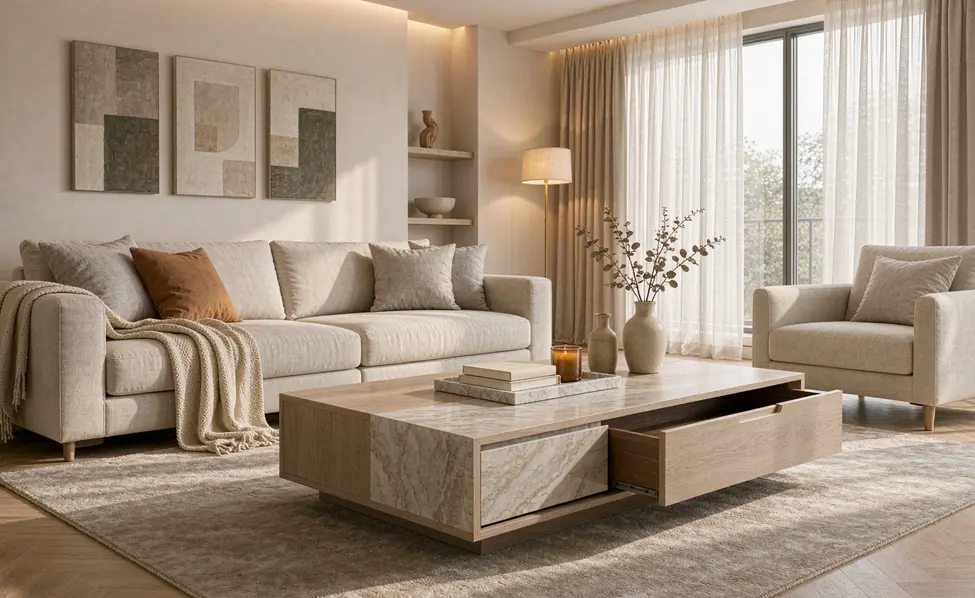 The Storage Coffee Table That Hides the Daily Mess