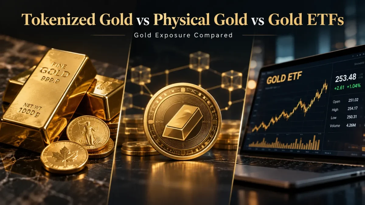 Tokenized Gold vs. Physical Gold vs. Gold ETFs: Which Offers Better Gold Exposure?